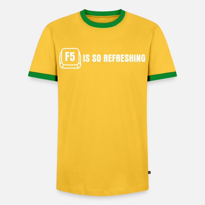 Programmierer Informatiker Admin - Männer Kontrast-T-Shirt - Gelb/Grün 