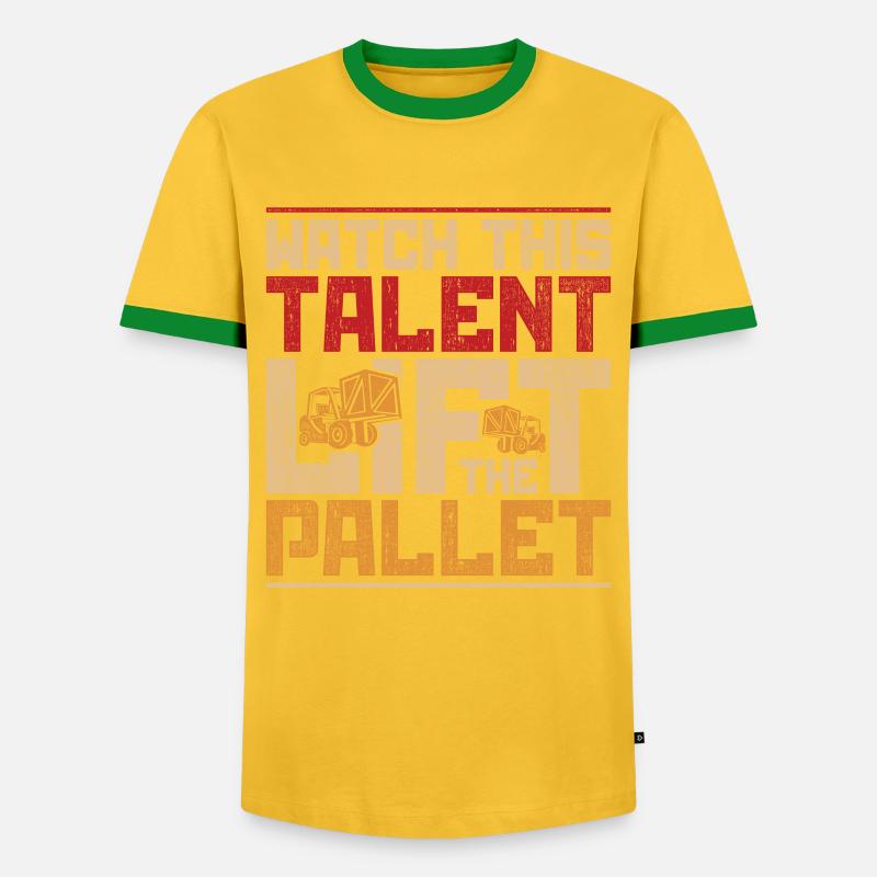Gabelstaplerfahrer Staplerfahrer - Männer Kontrast-T-Shirt - Gelb/Grün 
