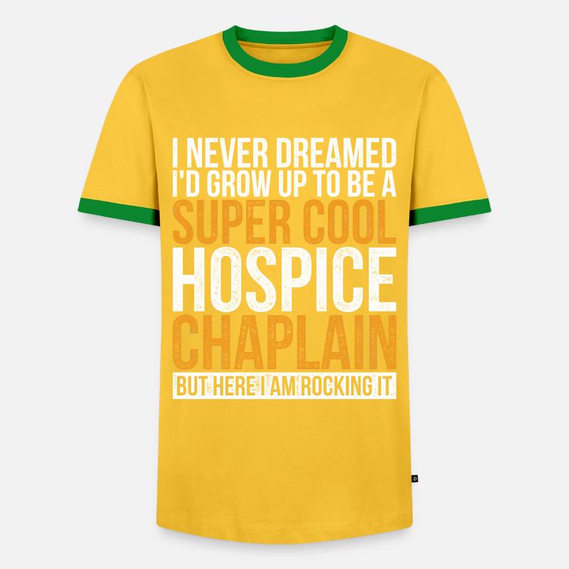Hospice chaplain Hospice chaplain - Men's Ringer Shirt - yellow/green 