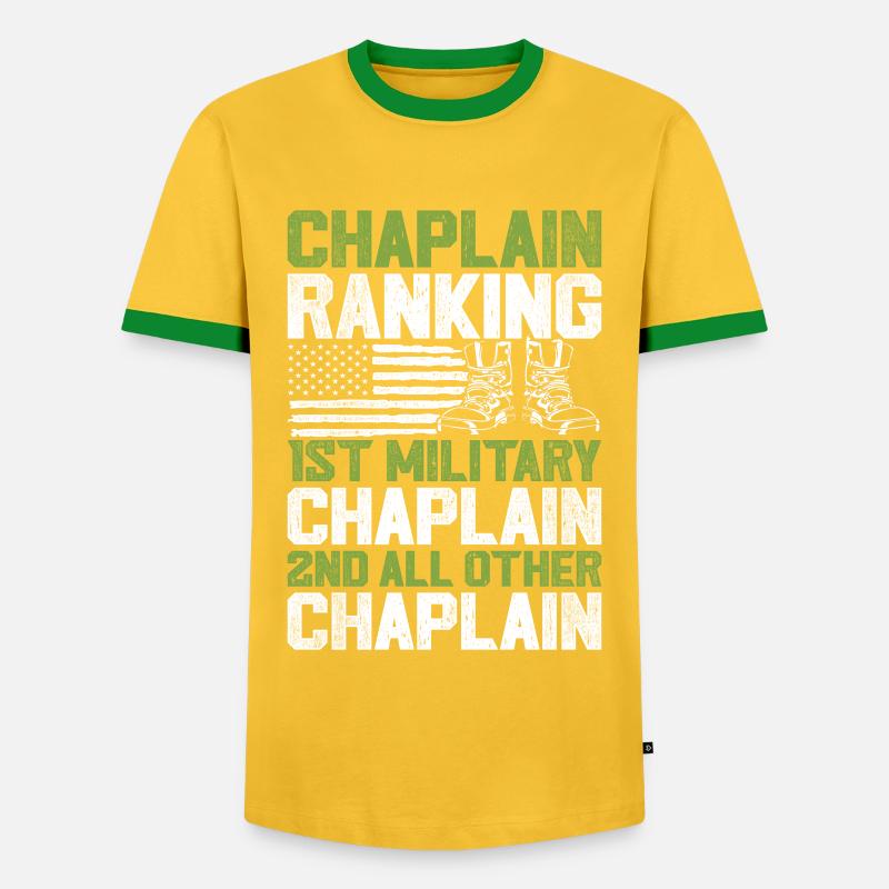 chaplain, chaplain, cleric - Men's Ringer Shirt - yellow/green 