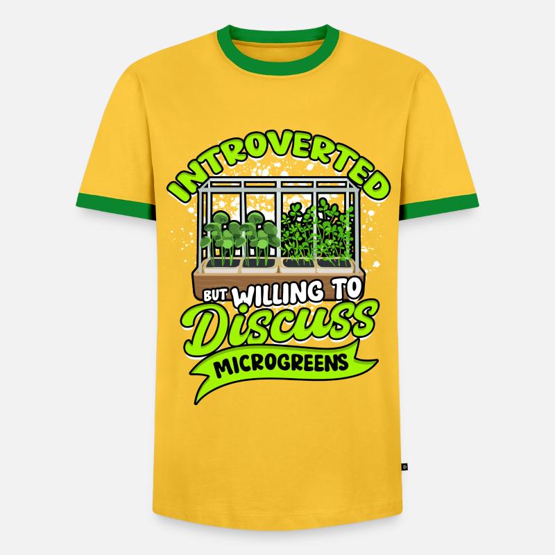 Microgreen Microgreens - Men's Ringer Shirt - yellow/green 