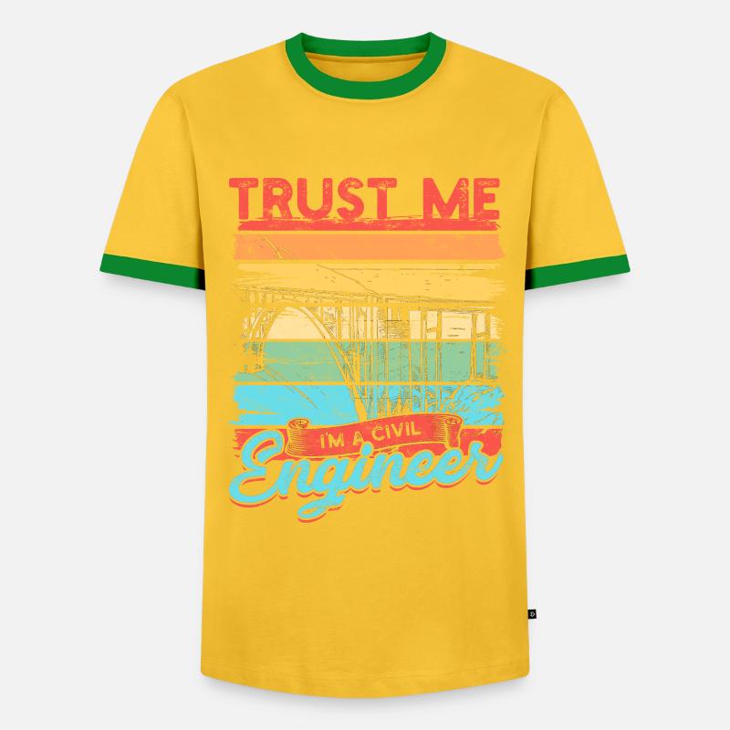 Bridge Engineer - Men's Ringer Shirt - yellow/green 