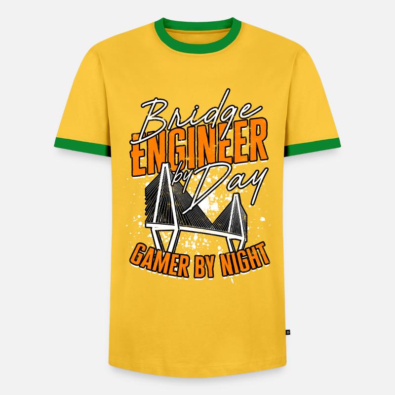 Civil Engineering Bridge Engineer - Men's Ringer Shirt - yellow/green 