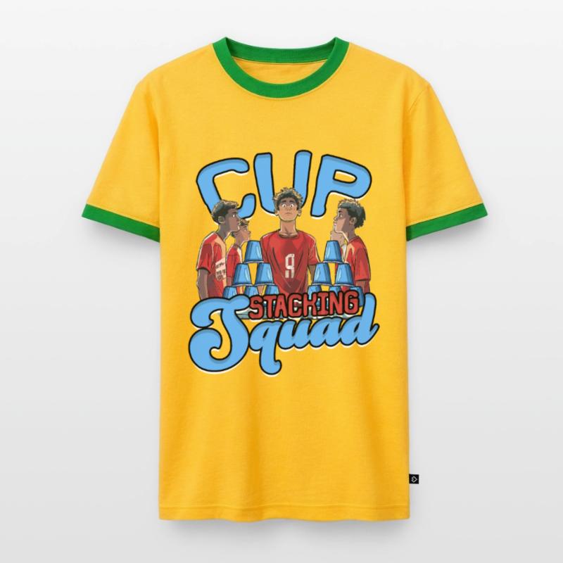Sport Stacking Speed Stacker Cup Stacking Squad Men's Ringer Shirt