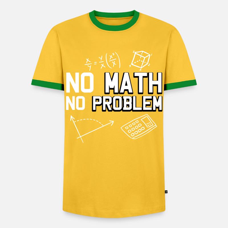Maths Mathematics Physics Math Teacher - Männer Kontrast-T-Shirt - Gelb/Grün