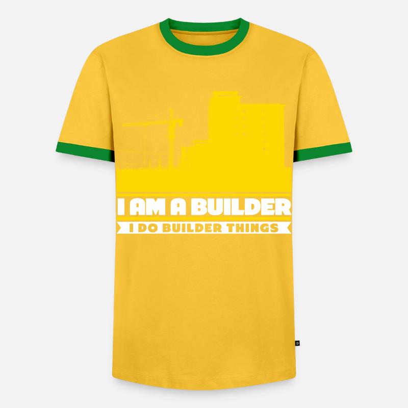 Builder Construction Site - Männer Kontrast-T-Shirt - Gelb/Grün 
