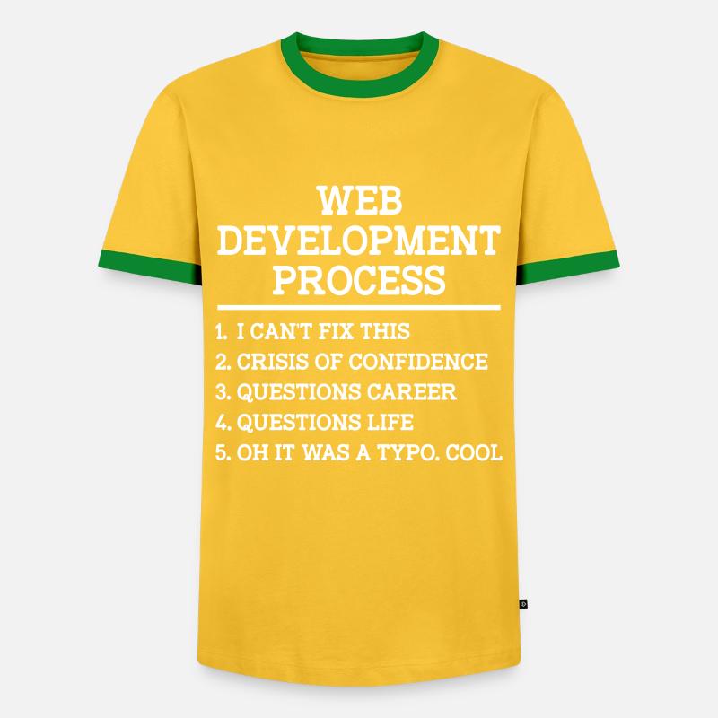 Webentwickler Website-entwicklung It-programmierer - Männer Kontrast-T-Shirt - Gelb/Grün