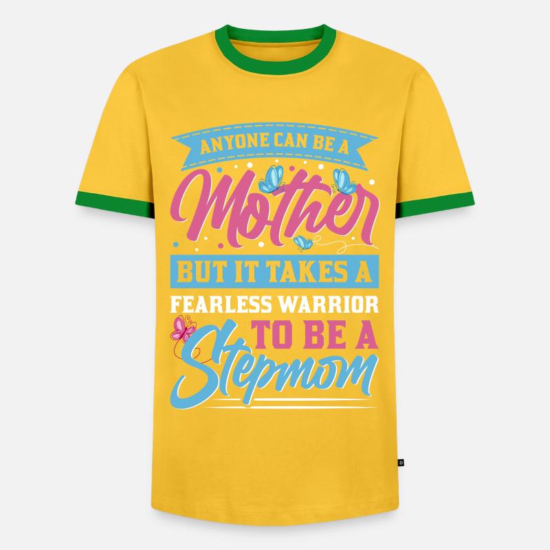 Stiefmutter - Männer Kontrast-T-Shirt - Gelb/Grün 