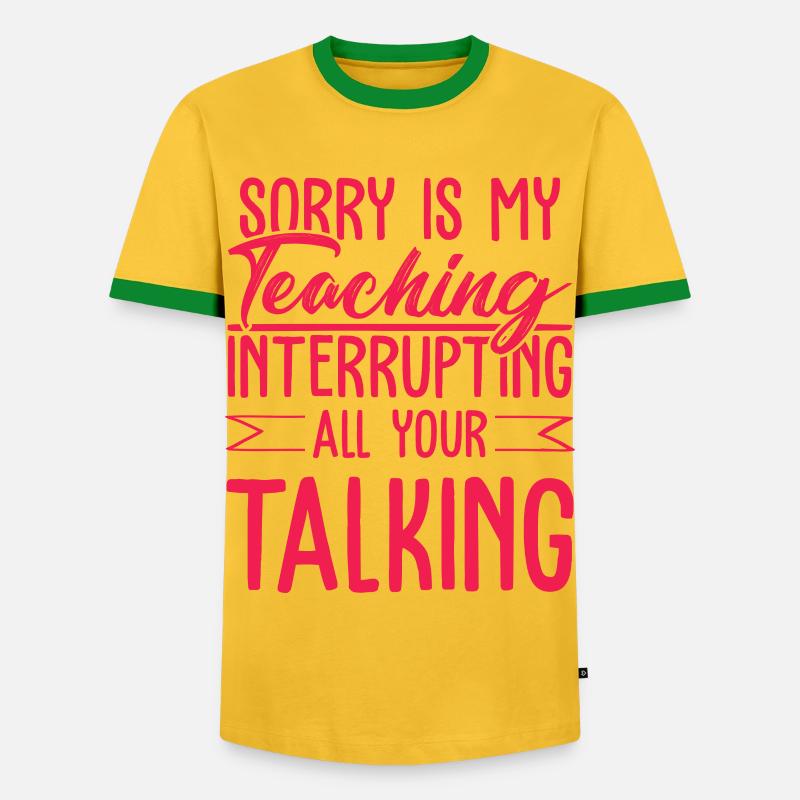 Learning teacher - Men's Ringer Shirt - yellow/green