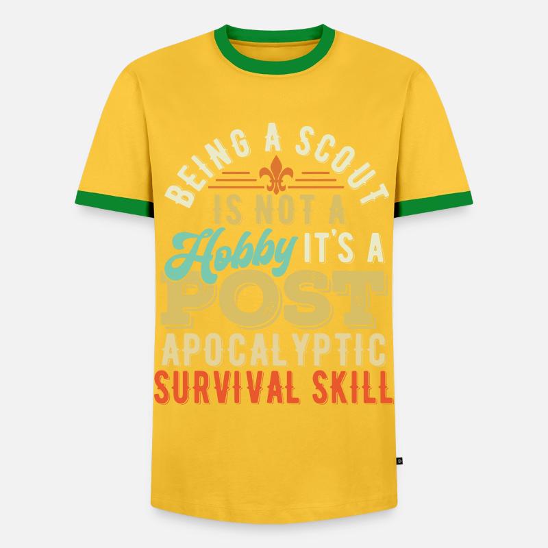 Scouting Leader Scouting Gift - Men's Ringer Shirt - yellow/green