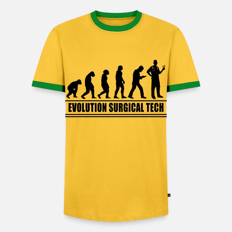 Surgical-Technical Assistant Surgeon - Men's Ringer Shirt - yellow/green 