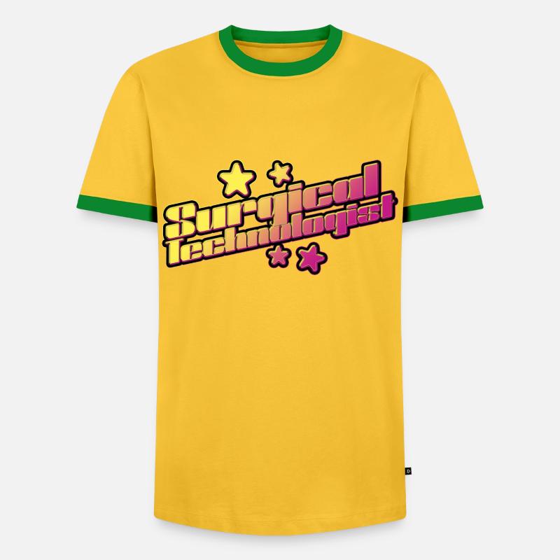 Chirurgisch-technischer Assistent Chirurg - Männer Kontrast-T-Shirt - Gelb/Grün