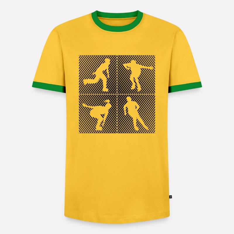 Inline-Skating Rollerskates Inline-Skater - Men's Ringer Shirt - yellow/green 