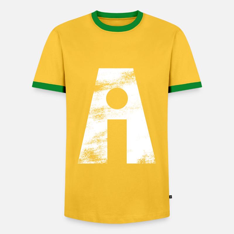 Artificial Intelligence - AI - Digital - Men's Ringer Shirt - yellow/green 