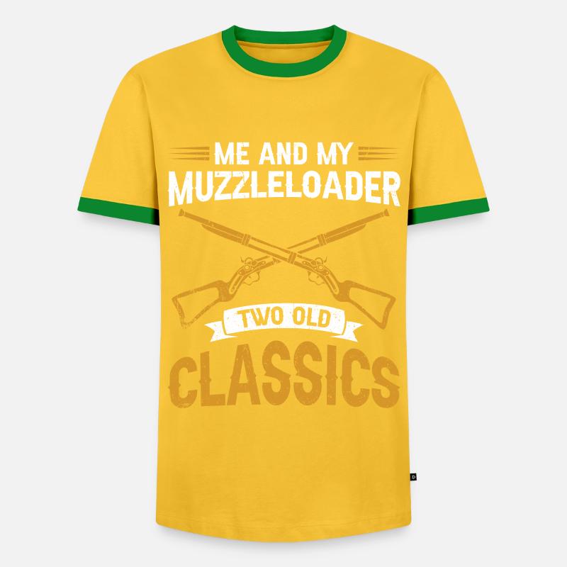 Vorderlader Muzzleloader Muzzle Loading - Men's Ringer Shirt - yellow/green