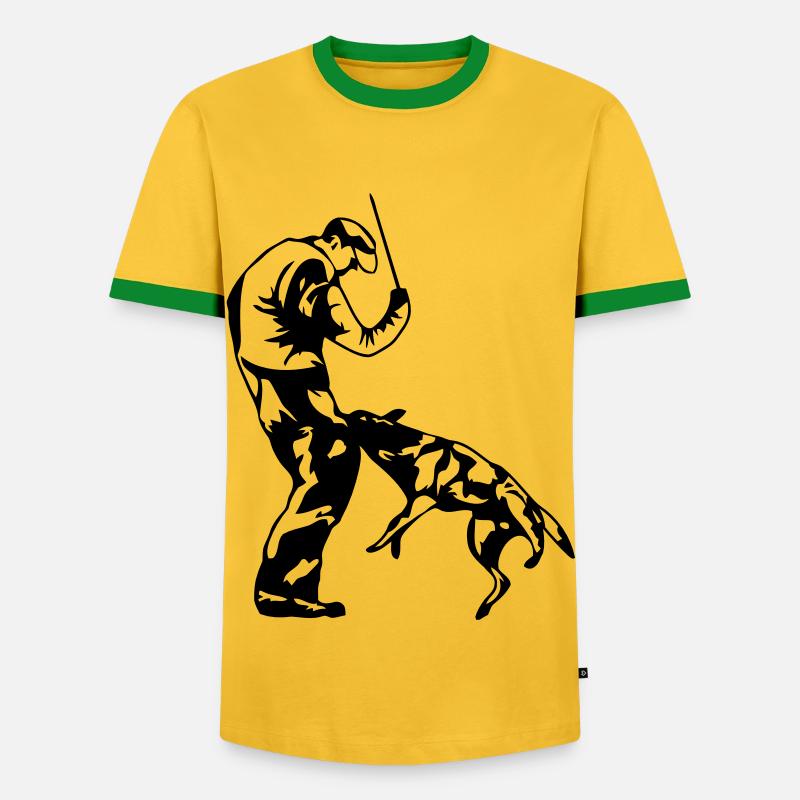 biting - Men's Ringer Shirt - yellow/green