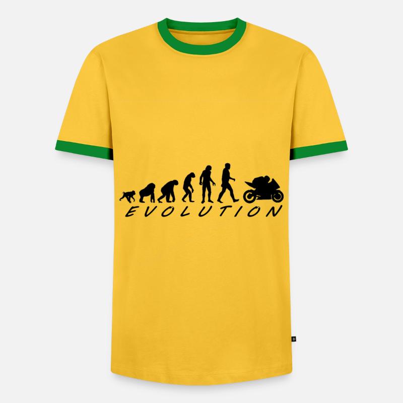 Évolution - T-shirt contrasté Homme - jaune/vert 