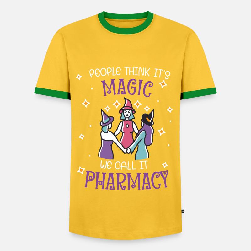 Pharmacy | Pharmacy Magic - Men's Ringer Shirt - yellow/green 