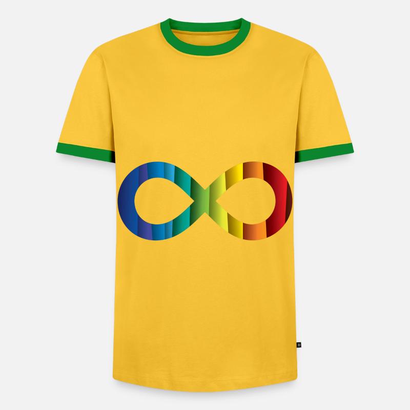 Infinity Sign - Infinity - Infinity - Men's Ringer Shirt - yellow/green 