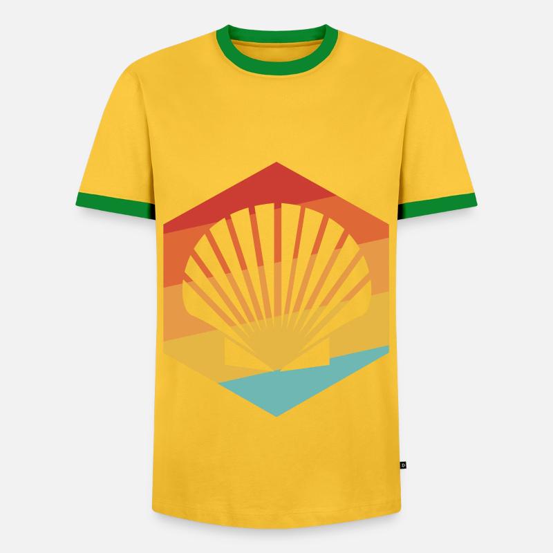 shell - Men's Ringer Shirt - yellow/green 