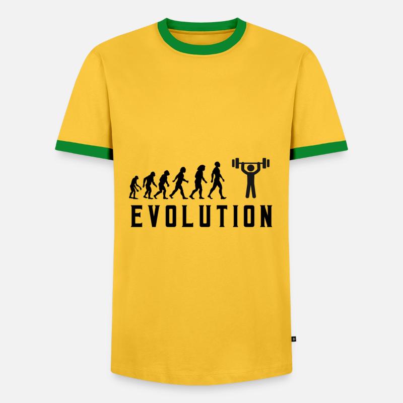 Evolution Bodybuliding - Men's Ringer Shirt - yellow/green 
