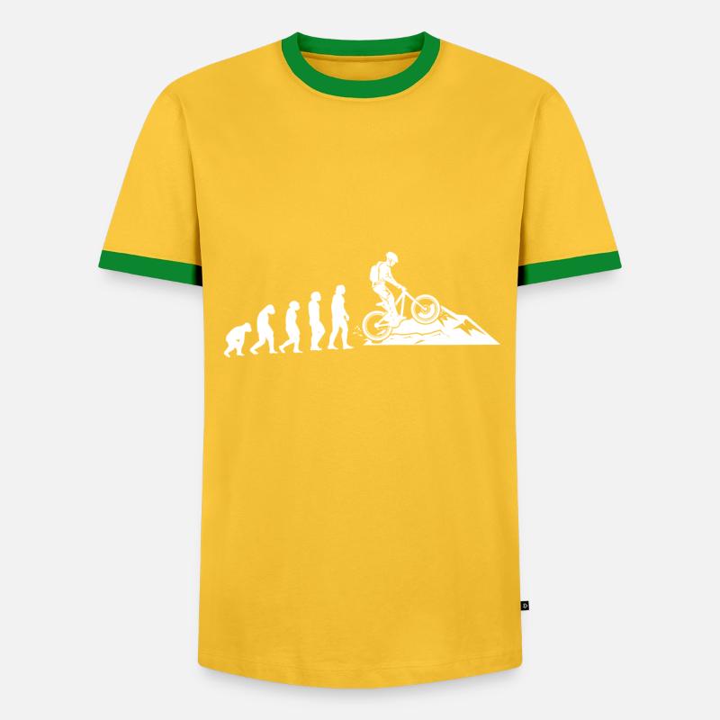 VTT Evolution VTT - T-shirt contrasté Homme - jaune/vert