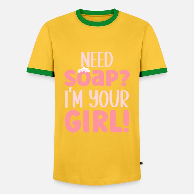Soapmaker Soapmaking - Men's Ringer Shirt - yellow/green 