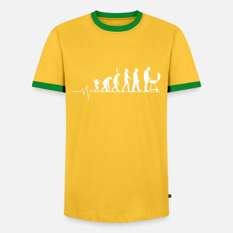 Evolution Grilling - Men's Ringer Shirt - yellow/green 