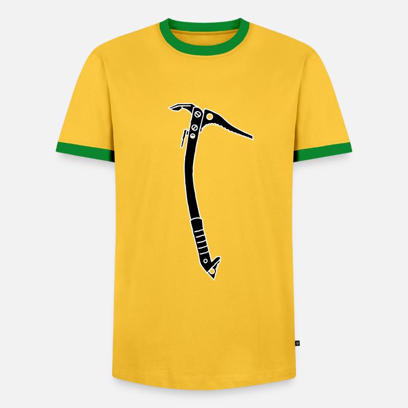Eispickel Klettern 2 - Männer Kontrast-T-Shirt - Gelb/Grün 