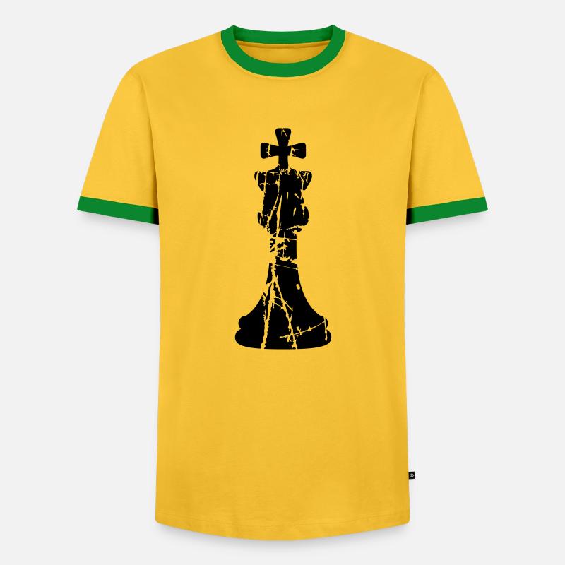 Scratch cracks chess - Men's Ringer Shirt - yellow/green