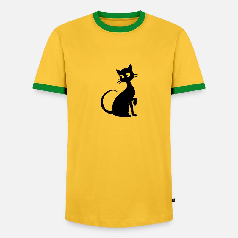 Chat - Männer Kontrast-T-Shirt - Gelb/Grün