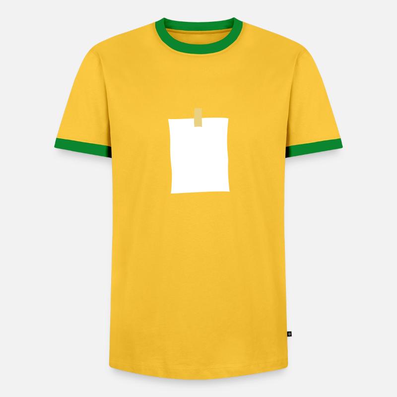 post_it_note - Männer Kontrast-T-Shirt - Gelb/Grün