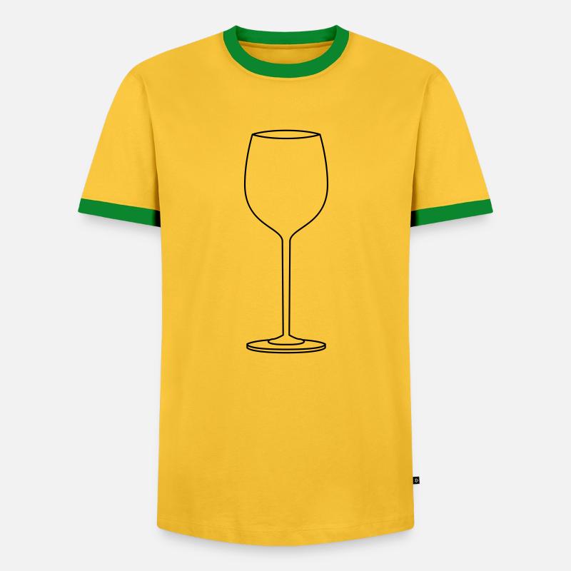 Design empty wine - Men's Ringer Shirt - yellow/green