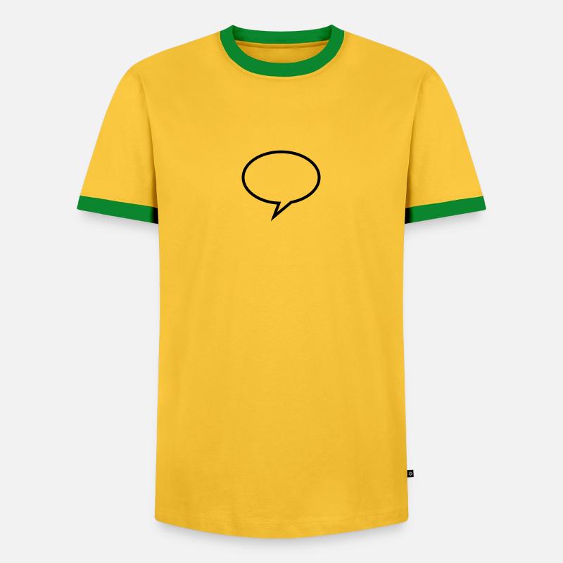 Speech Bubble - Men's Ringer Shirt - yellow/green