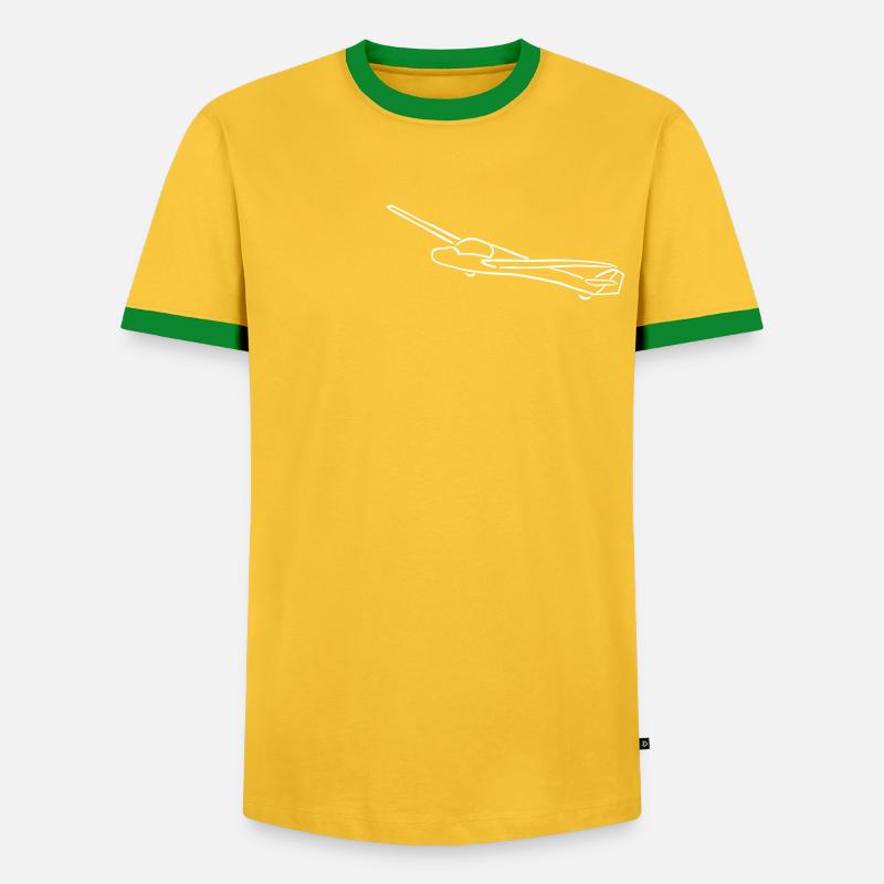 glider - Men's Ringer Shirt - yellow/green 