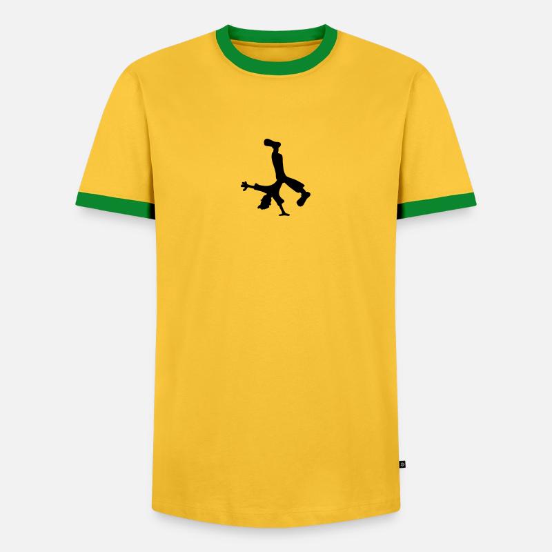 Breakdancer - Men's Ringer Shirt - yellow/green