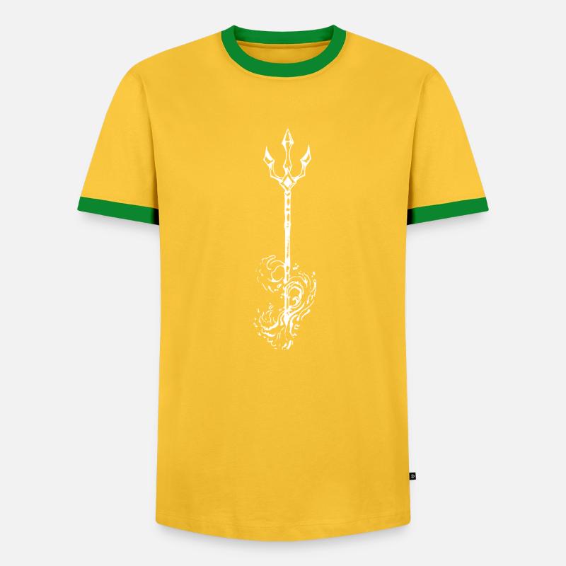 trident - Men's Ringer Shirt - yellow/green 