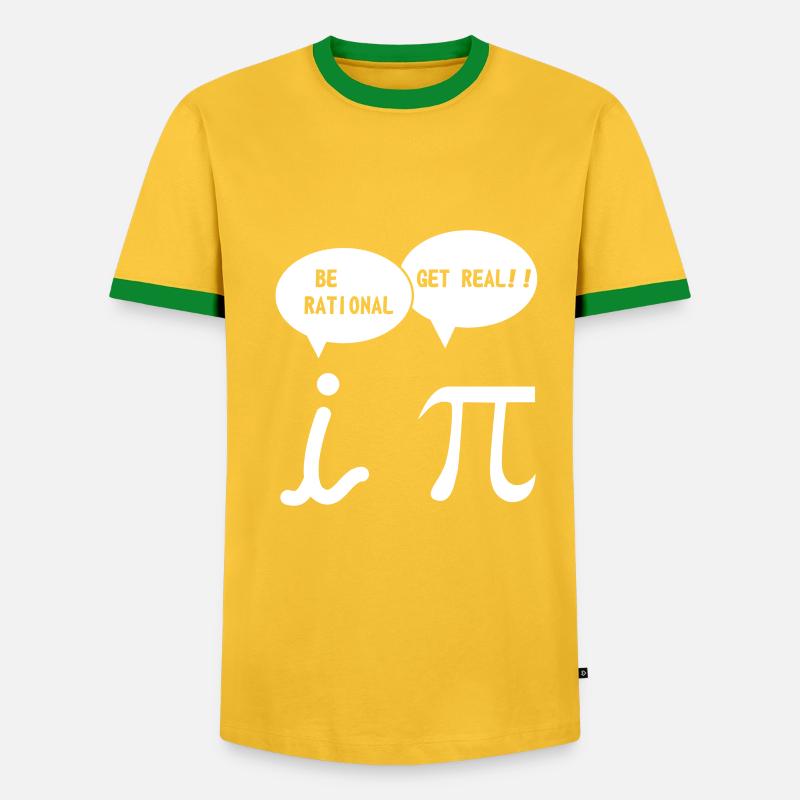 Math Nerds - Men's Ringer Shirt - yellow/green