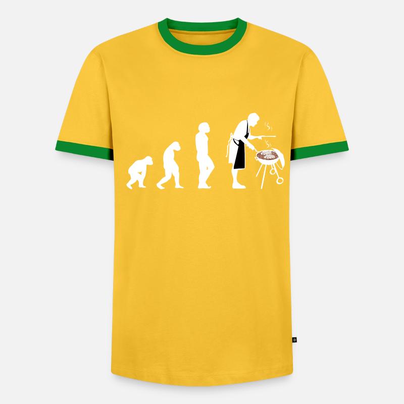 Grill Master Evolution - Men's Ringer Shirt - yellow/green