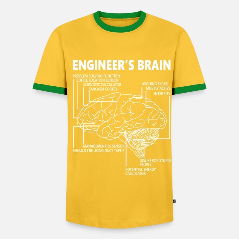engineer - Men's Ringer Shirt - yellow/green 