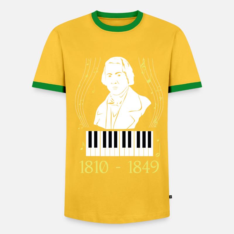 Frederic Chopin - Men's Ringer Shirt - yellow/green