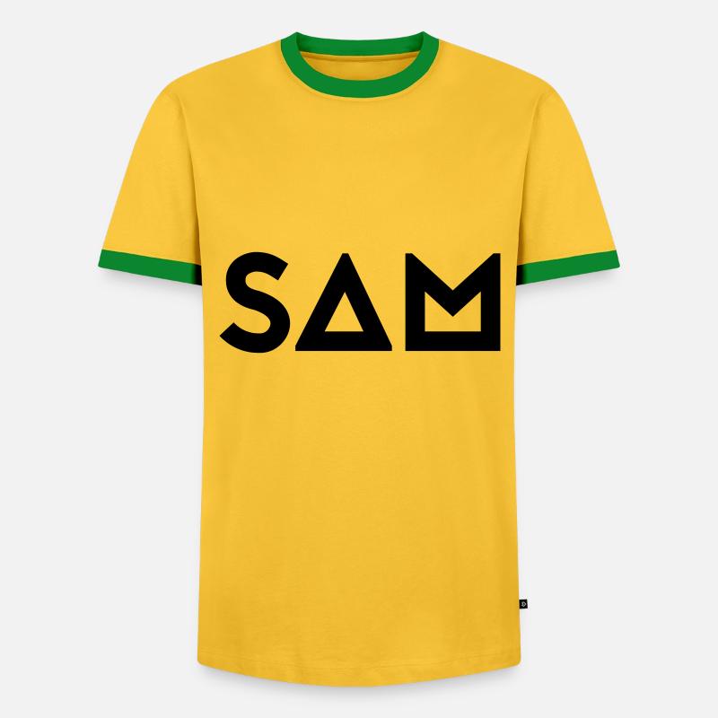 First name Samuel - Men's Ringer Shirt - yellow/green 