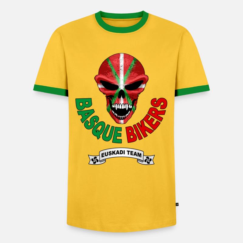 basque biker - Men's Ringer Shirt - yellow/green
