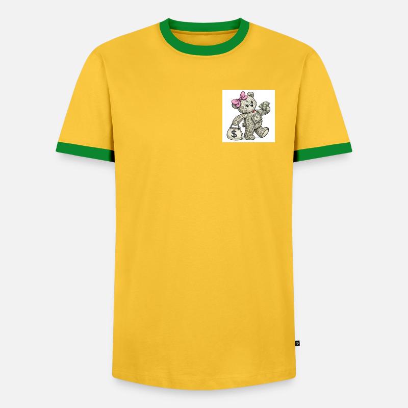 8d2916a348f8bb9dbc2e95bc656aa867 - Männer Kontrast-T-Shirt - Gelb/Grün 