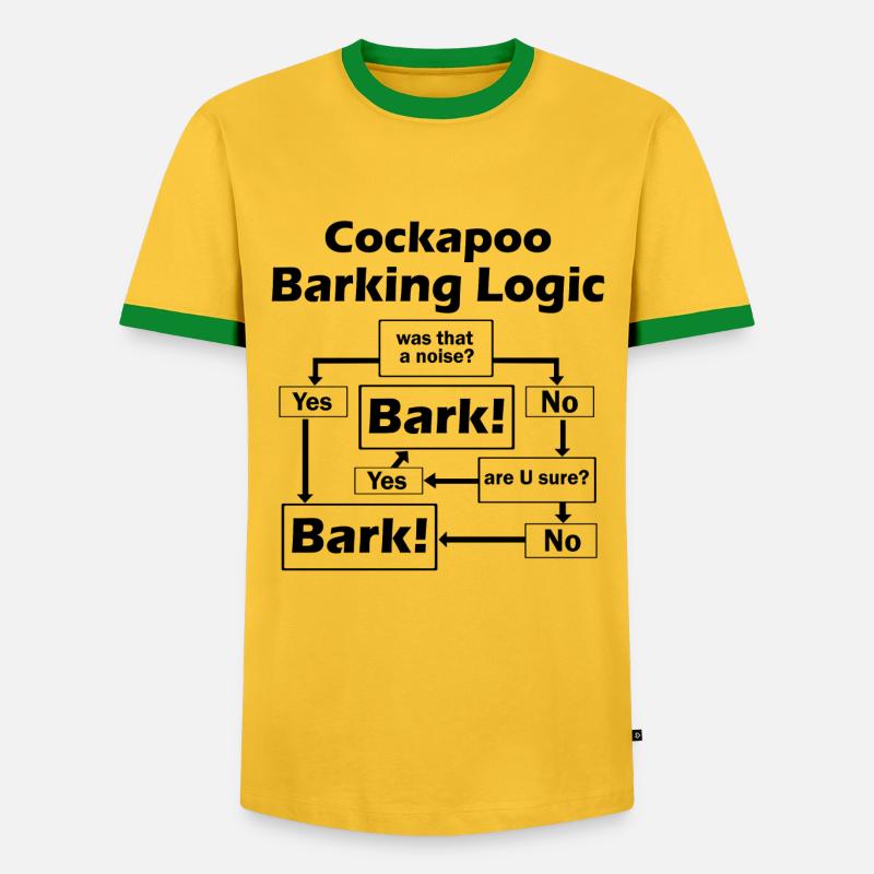 Cockapoo Logic - Men's Ringer Shirt - yellow/green