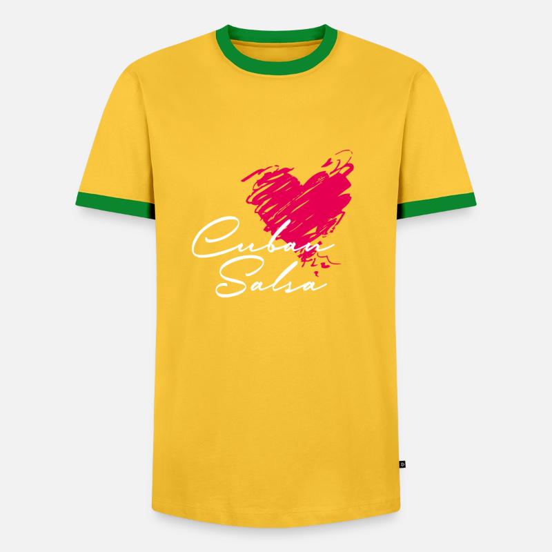 Cuban salsa Salsa Dance - Men's Ringer Shirt - yellow/green 