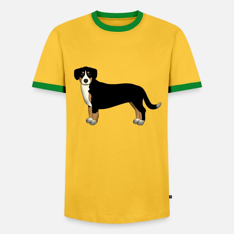 Entlebuch front - Men's Ringer Shirt - yellow/green 