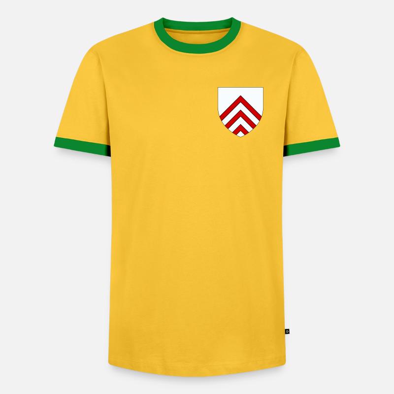 Wappen von Perche - Männer Kontrast-T-Shirt - Gelb/Grün 