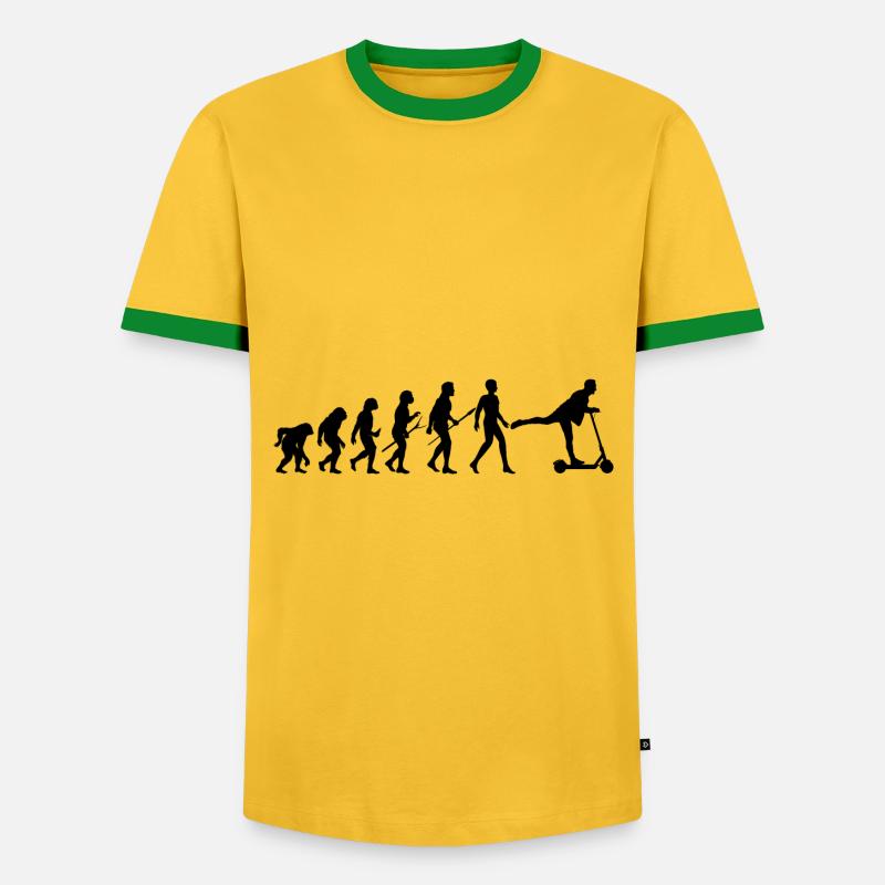 Escooter E-Scooter Evolution - T-shirt contrasté Homme - jaune/vert 