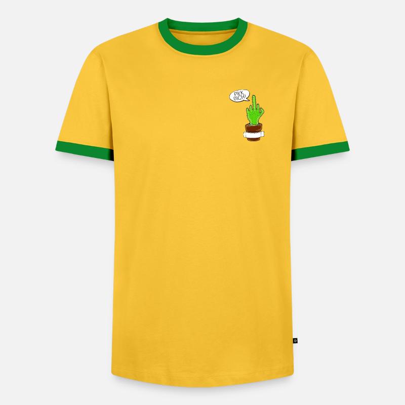 Graffiti - Männer Kontrast-T-Shirt - Gelb/Grün